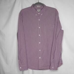 J. Crew Stretch Men's Slim Untucked Small Checkered Button Down Shirt Lg Short